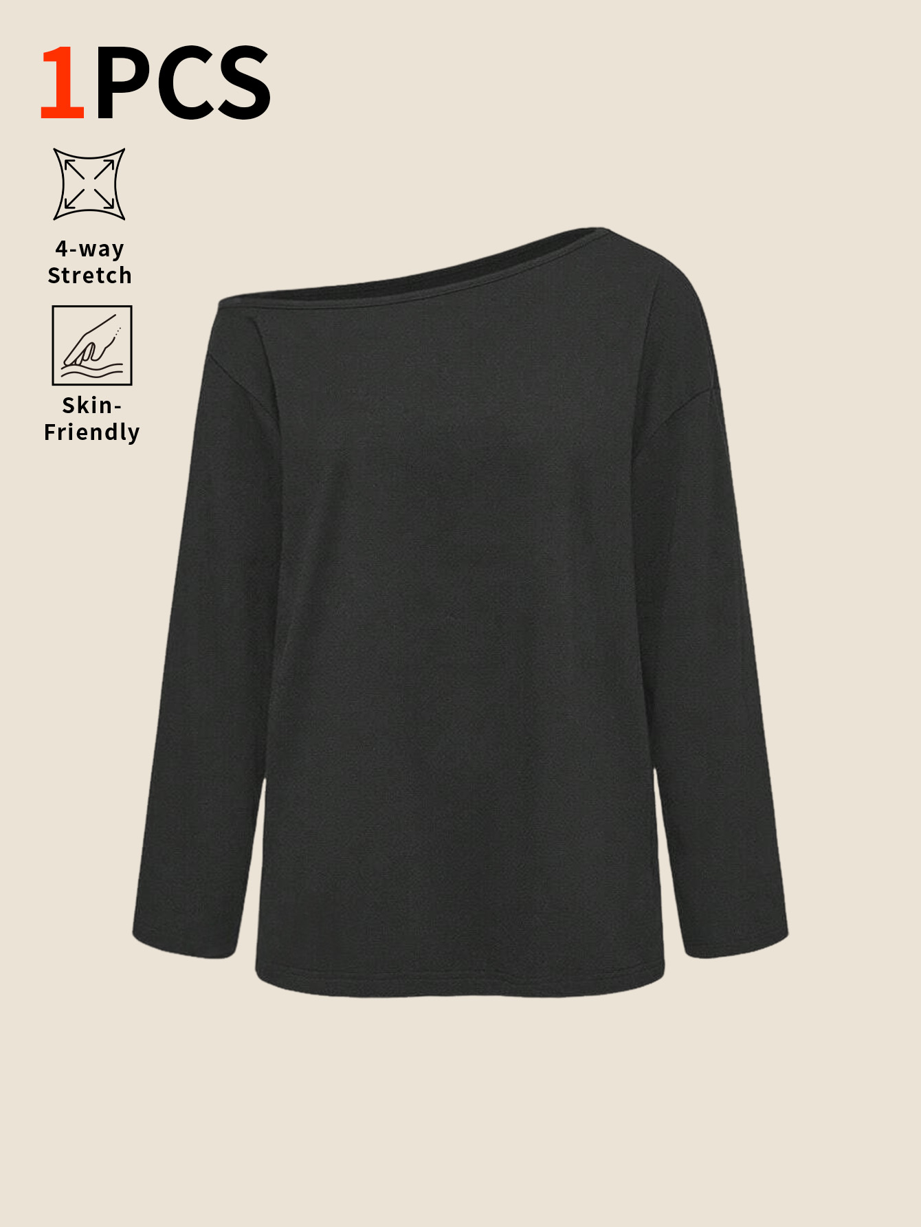 Base Layer Top - Однотонная свободная кофта с длинными рукавами