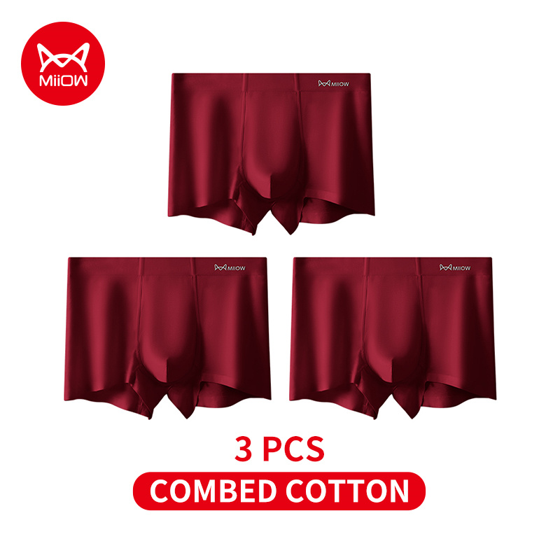 Boxer Brief Pack Cotton - MiiOW, 3 шт., осенне-зимнее хлопковое мужское