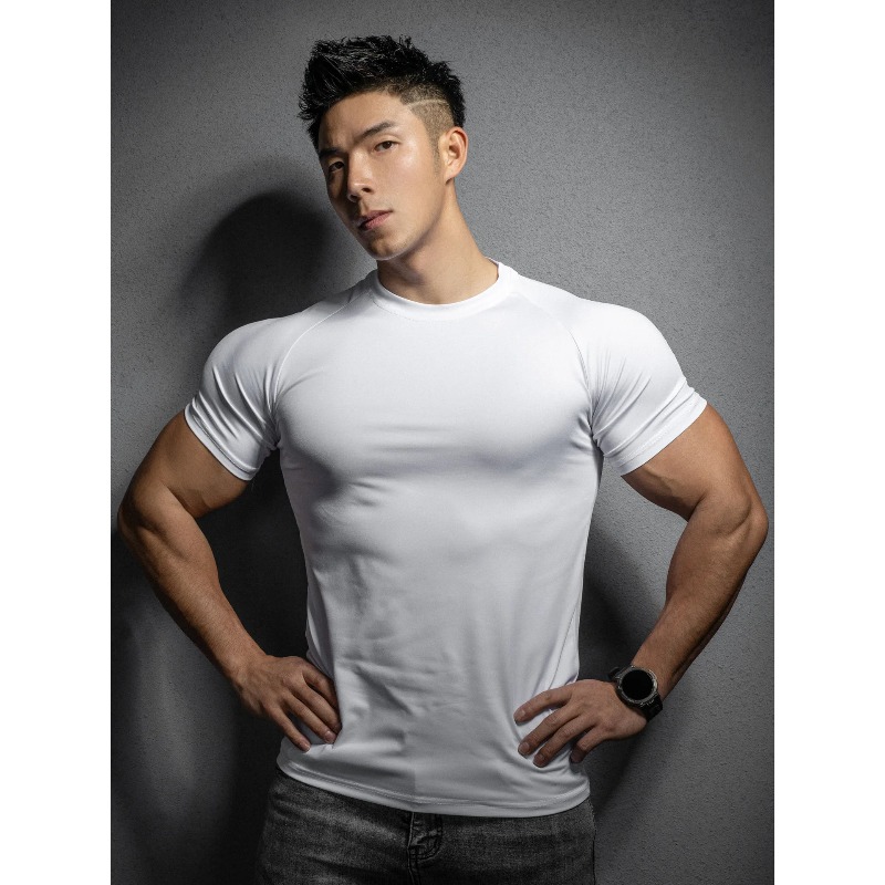 T Shirt Tight Fit - Одежда для фитнеса и йоги, быстросохнущая