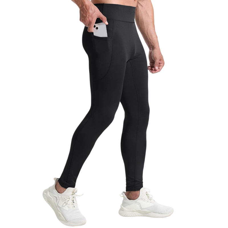 Compression Long Pant - Мужские компрессионные брюки с высокой талией,