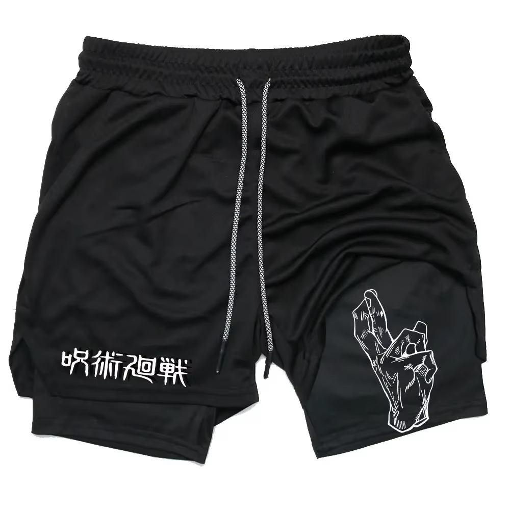 Compression Shorts Athletes - Спортивные шорты для фитнеса Anime Jujutsu