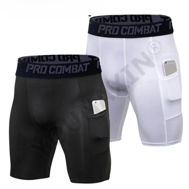 Compression Shorts Athletes - Мужские спортивные шорты с карманами, компрессионные