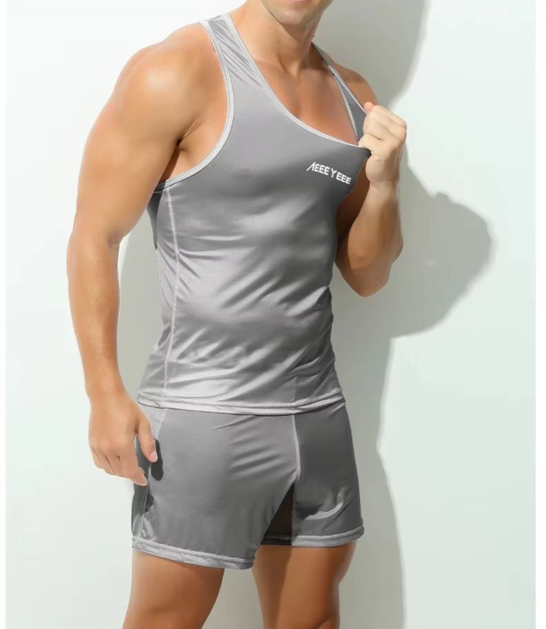Mesh Sport Boxer - Мужское нижнее белье: серые ультратонкие боксеры
