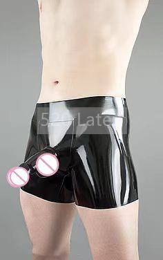 Pouch Boxer Pouch - Латексные мужские шорты-боксеры, нижнее белье, передняя