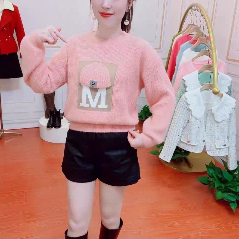 Undershirt Crew Neck - Женский свитер с круглым вырезом, однотонный