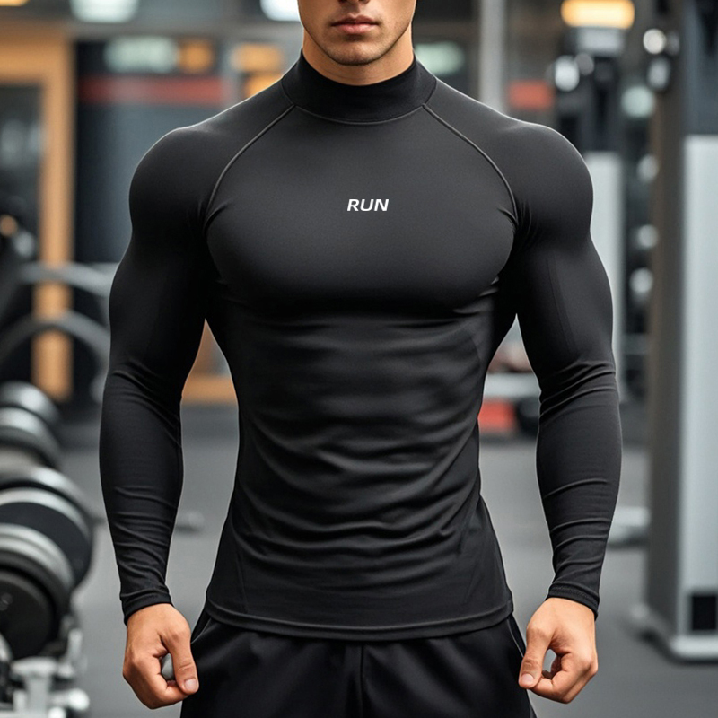 Мужская водолазка для бега, бы – обзор и цена T Shirt Tight Fit