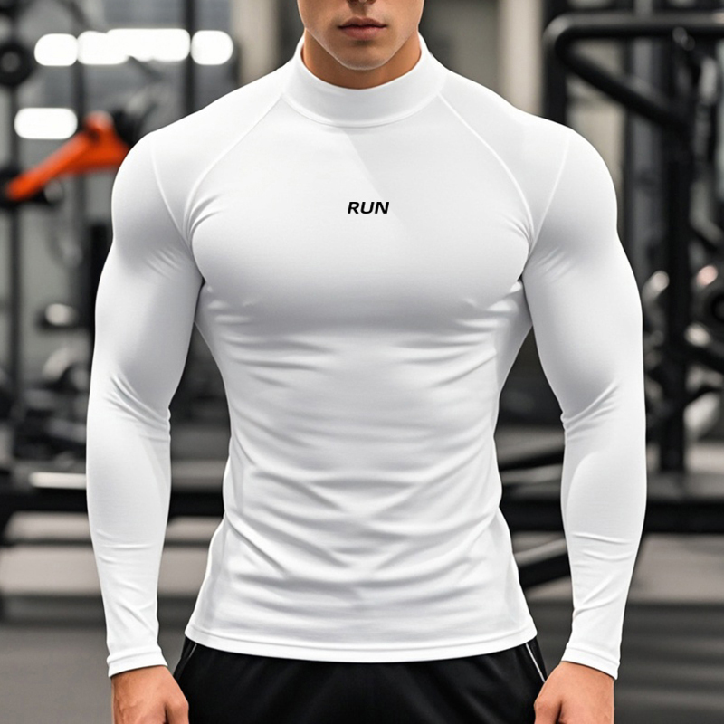 Мужская водолазка для бега, бы – обзор и цена T Shirt Tight Fit