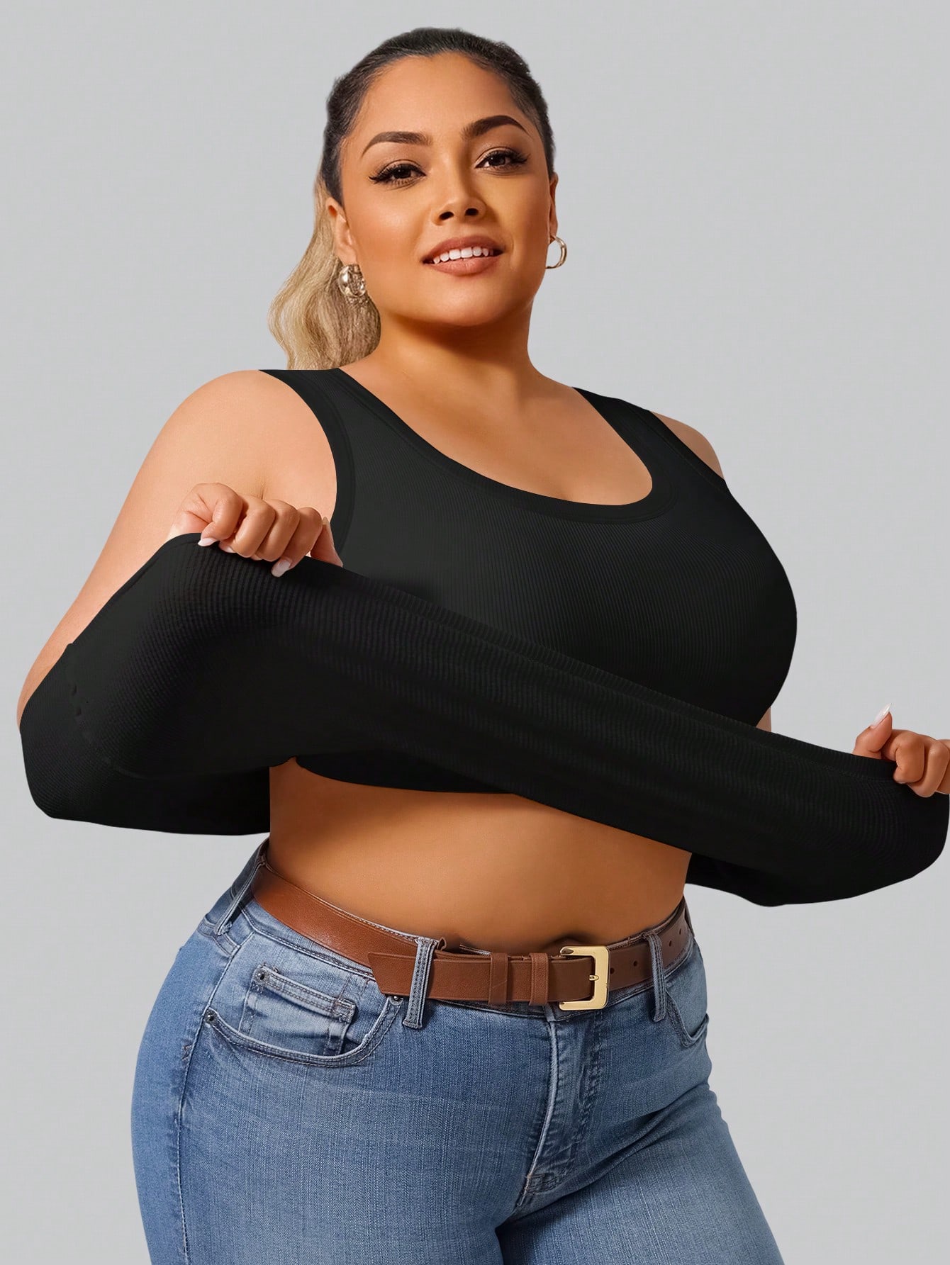 Женский укороченный топ из эла – обзор и цена Tank Top Ribbed