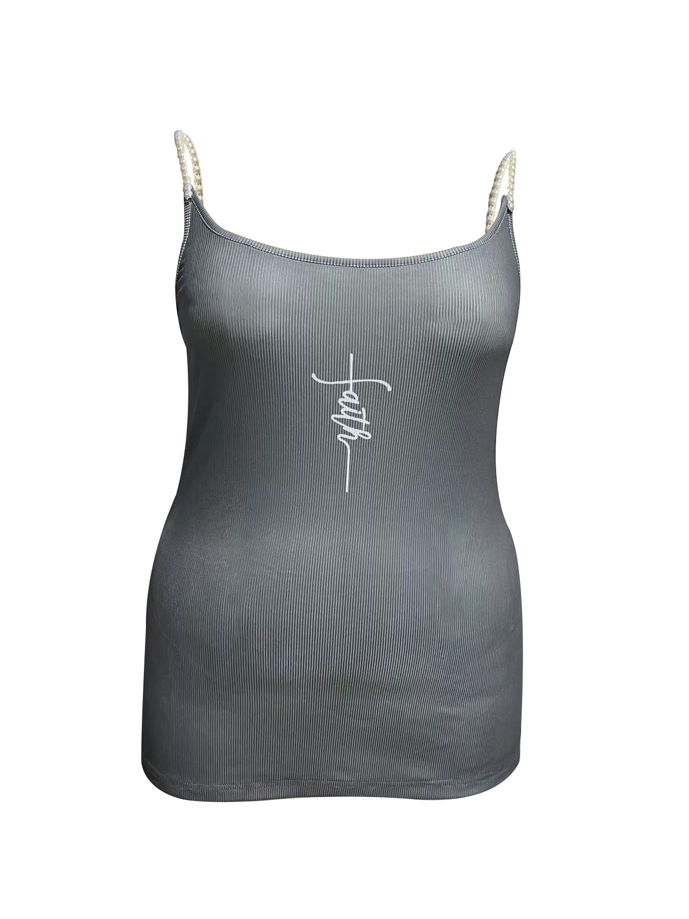 Серый укороченный топ-камизоль – обзор и цена Tank Top Ribbed